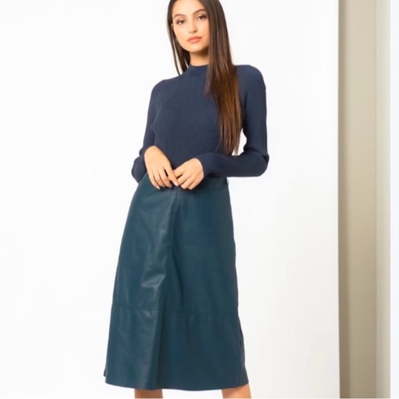 Ted Baker Dresses & Skirts - 2024 COLLECTION TED BAKER FAUX LEATHER LONG SLEEVE ALTTAA  DRESS SZ 10 US TED 4